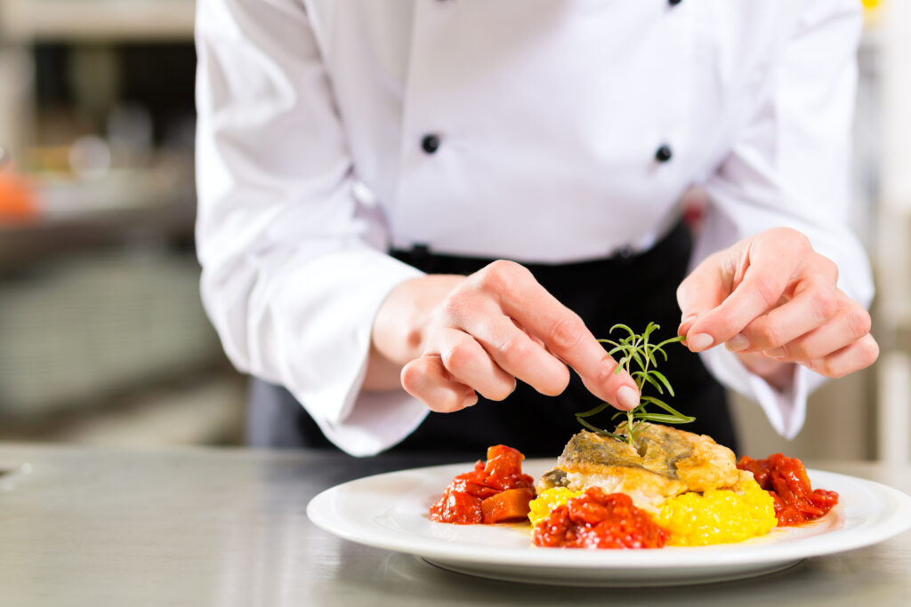 Female,Chef,In,Hotel,Or,Restaurant,Kitchen,Cooking,,Only,Hands,